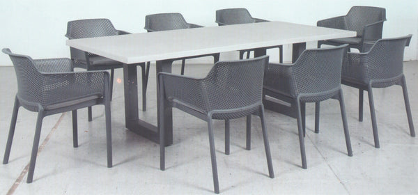 Osaka grey 6 seat dining online set